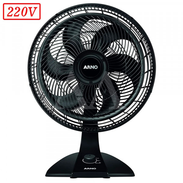 VENTILADOR ARNO VF42 TURBO FORCE 2 EM 1 40CM 6 PAS 3 VEL 220V PRETO