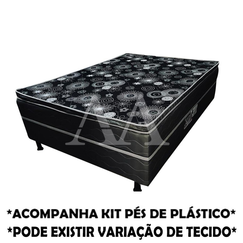 CAMA BOX D28 138X188X53 DIAMANTE C/PILLOW